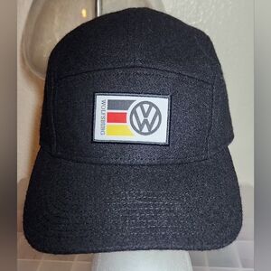 Volkswagen Wolvesburg Charcoal Grey 5 Panel Snap Back Cap/Hat Wool Cotton Blend